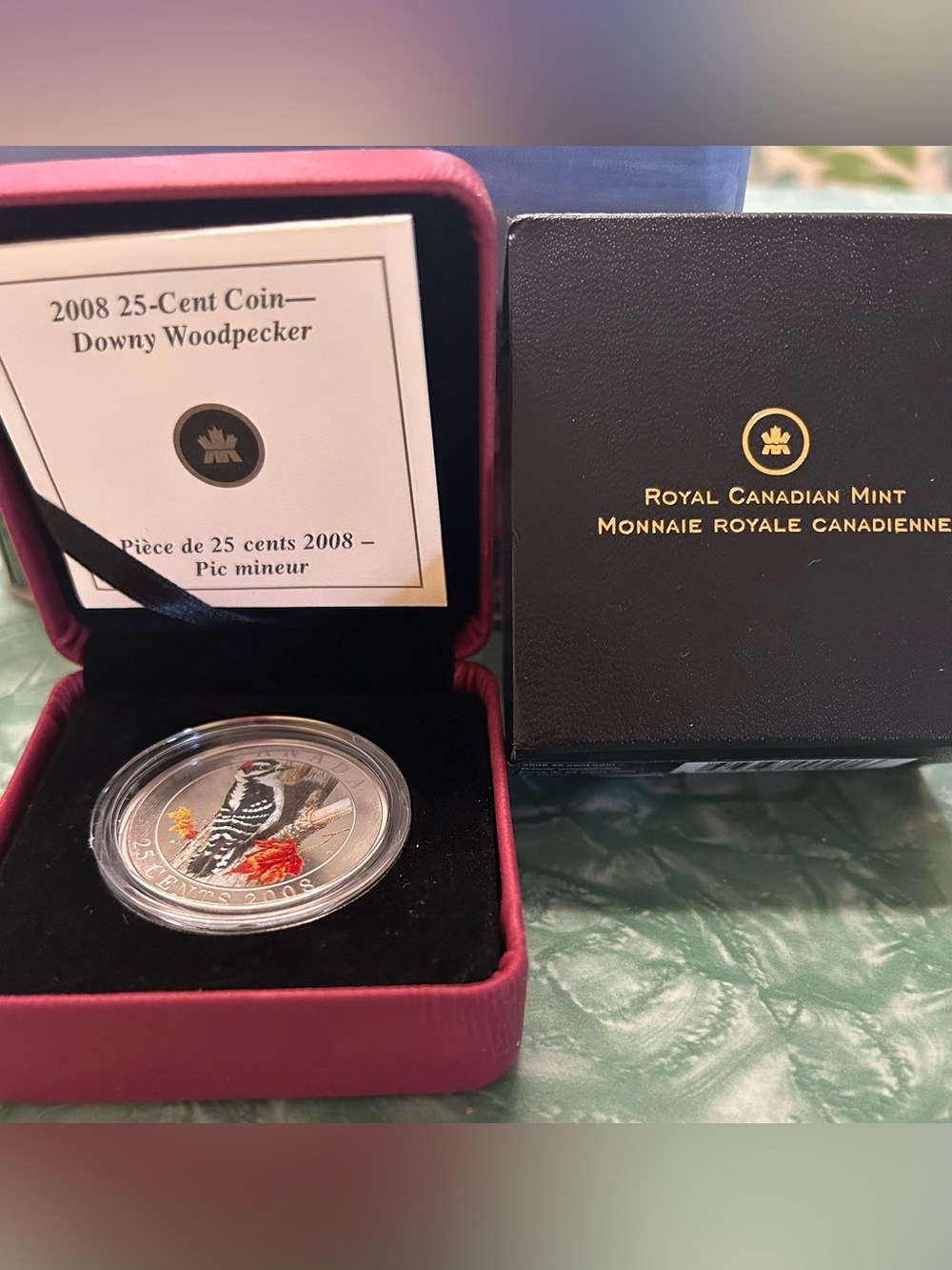 Royal Canadian Mint 2008 Downy Woodpecker 25-Cent Collectible Coin
